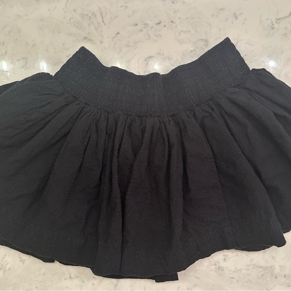 Y2K‎ Victoria’s Secret PINK Black Skater Micro Mini Skirt Womens Sz XS Dog Lined